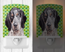 Load image into Gallery viewer, Blue Tick Coonhound Lucky Shamrock St. Patrick's Day Ceramic Night Light SC9721CNL
