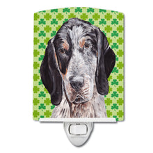 Load image into Gallery viewer, Blue Tick Coonhound Lucky Shamrock St. Patrick's Day Ceramic Night Light SC9721CNL