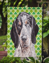 Load image into Gallery viewer, Blue Tick Coonhound Lucky Shamrock St. Patrick's Day Garden Flag - Outdoor Decorative Yard Flag