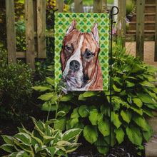 Load image into Gallery viewer, Staffordshire Bull Terrier Staffie Lucky Shamrock St. Patrick's Day Garden Flag – Decorative Outdoor Yard Flag SC9728GF