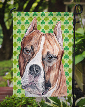 Load image into Gallery viewer, Staffordshire Bull Terrier Staffie Lucky Shamrock St. Patrick's Day Garden Flag – Decorative Outdoor Yard Flag SC9728GF