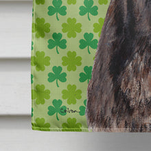Load image into Gallery viewer, Staffordshire Bull Terrier Staffie Lucky Shamrock St. Patrick's Day Flag Canvas House Size SC9729CHF