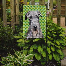 Load image into Gallery viewer, Scottish Deerhound Lucky Shamrock St. Patrick's Day Garden Flag - Outdoor Decorative Yard Flag