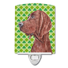 Load image into Gallery viewer, Redbone Coonhound Lucky Shamrock St. Patrick's Day Ceramic Night Light SC9731CNL