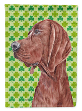 Load image into Gallery viewer, Redbone Coonhound Lucky Shamrock St. Patrick's Day Garden Flag – Decorative Outdoor Yard Flag SC9731GF