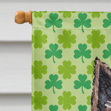 Load image into Gallery viewer, Norwich Terrier Lucky Shamrock St. Patrick's Day Flag Canvas House Size SC9734CHF