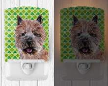 Load image into Gallery viewer, Norwich Terrier Lucky Shamrock St. Patrick's Day Ceramic Night Light SC9734CNL