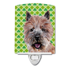 Load image into Gallery viewer, Norwich Terrier Lucky Shamrock St. Patrick's Day Ceramic Night Light SC9734CNL