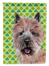 Load image into Gallery viewer, Norwich Terrier Lucky Shamrock St. Patrick's Day Garden Flag - Outdoor Decorative Yard Flag