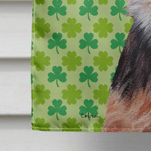 Load image into Gallery viewer, Norfolk Terrier Puppy Lucky Shamrock St. Patrick's Day Flag Canvas House Size SC9735CHF