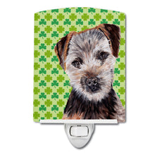 Load image into Gallery viewer, Norfolk Terrier Puppy Lucky Shamrock St. Patrick's Day Ceramic Night Light SC9735CNL
