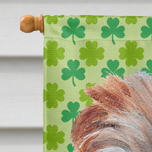 Load image into Gallery viewer, Norfolk Terrier Lucky Shamrock St. Patrick's Day Flag Canvas House Size SC9736CHF