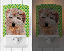 Load image into Gallery viewer, Norfolk Terrier Lucky Shamrock St. Patrick's Day Ceramic Night Light SC9736CNL