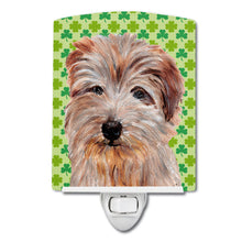 Load image into Gallery viewer, Norfolk Terrier Lucky Shamrock St. Patrick's Day Ceramic Night Light SC9736CNL