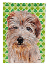 Load image into Gallery viewer, Norfolk Terrier Lucky Shamrock St. Patrick's Day Garden Flag - Outdoor Decorative Yard Flag SC9736GF