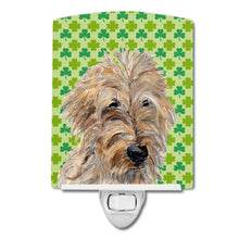 Load image into Gallery viewer, Golden Doodle 2 Lucky Shamrock St. Patrick's Day Ceramic Night Light SC9739CNL