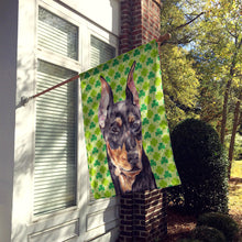 Load image into Gallery viewer, German Pinscher Lucky Shamrock St. Patrick's Day Flag Canvas House Size SC9740CHF