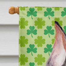 Load image into Gallery viewer, German Pinscher Lucky Shamrock St. Patrick's Day Flag Canvas House Size SC9740CHF