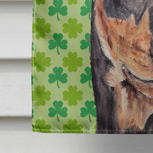 Load image into Gallery viewer, German Pinscher Lucky Shamrock St. Patrick's Day Flag Canvas House Size SC9740CHF