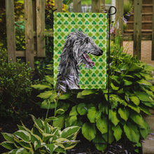 Load image into Gallery viewer, Scottish Deerhound Lucky Shamrock St. Patrick's Day Garden Flag - Outdoor Decorative Yard Flag SC9741GF
