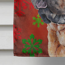 Load image into Gallery viewer, Shar Pei Red Snowflakes Holiday Flag Canvas House Size SC9743CHF
