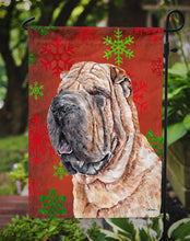 Load image into Gallery viewer, Shar Pei Red Snowflakes Holiday Garden Flag – Decorative Outdoor Yard Flag SC9743GF