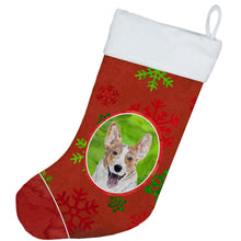 Load image into Gallery viewer, Cardigan Corgi Red Snowflakes Holiday Christmas Stocking SC9744-CS