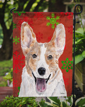 Load image into Gallery viewer, Cardigan Corgi Red Snowflakes Holiday Garden Flag – Decorative Outdoor Yard Flag SC9744GF