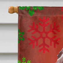 Load image into Gallery viewer, Redbone Coonhound Red Snowflakes Holiday Flag Canvas House Size SC9755CHF