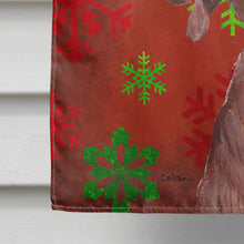 Load image into Gallery viewer, Redbone Coonhound Red Snowflakes Holiday Flag Canvas House Size SC9755CHF