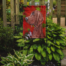 Load image into Gallery viewer, Redbone Coonhound Red Snowflakes Holiday Garden Flag - Outdoor Decorative Yard Flag SC9755GF
