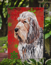Load image into Gallery viewer, Otterhound Red Snowflakes Holiday Garden Flag – Decorative Outdoor Yard Flag SC9756GF