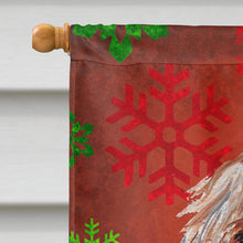 Load image into Gallery viewer, Otterhound Red Snowflakes Holiday Flag Canvas House Size SC9757CHF