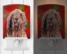 Load image into Gallery viewer, Otterhound Red Snowflakes Holiday Ceramic Night Light SC9757CNL
