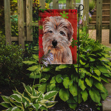Load image into Gallery viewer, Norfolk Terrier Red Snowflakes Holiday Garden Flag - Outdoor Decorative Yard Flag SC9760GF