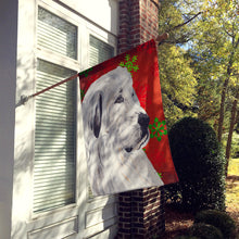 Load image into Gallery viewer, Great Pyrenees Red Snowflakes Holiday Flag Canvas House Size SC9762CHF