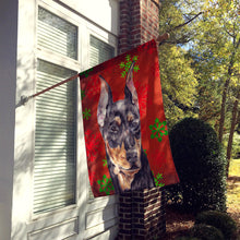 Load image into Gallery viewer, German Pinscher Red Snowflakes Holiday Flag Canvas House Size SC9764CHF