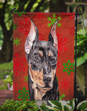 Load image into Gallery viewer, German Pinscher Red Snowflakes Holiday Garden Flag - Outdoor Decorative Yard Flag SC9764GF