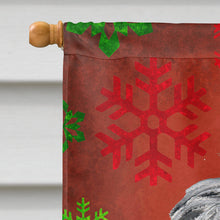Load image into Gallery viewer, Scottish Deerhound Red Snowflakes Holiday Flag Canvas House Size SC9765CHF