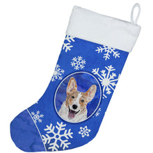Load image into Gallery viewer, Cardigan Corgi Winter Snowflakes Christmas Stocking SC9768-CS