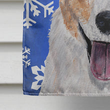 Load image into Gallery viewer, Cardigan Corgi Winter Snowflakes Flag Canvas House Size SC9768CHF