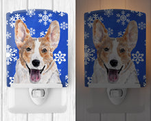 Load image into Gallery viewer, Cardigan Corgi Winter Snowflakes Ceramic Night Light SC9768CNL