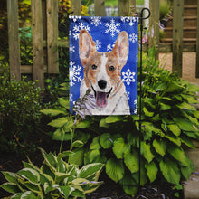 Load image into Gallery viewer, Cardigan Corgi Winter Snowflakes Garden Flag - Outdoor Decorative Yard Flag SC9768GF