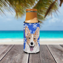 Load image into Gallery viewer, Cardigan Corgi Winter Snowflakes Slim Can Hugger – Fun &amp; Functional Drink Coolers SC9768MUK