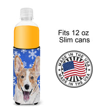 Load image into Gallery viewer, Cardigan Corgi Winter Snowflakes Slim Can Hugger – Fun &amp; Functional Drink Coolers SC9768MUK