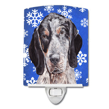Load image into Gallery viewer, Blue Tick Coonhound Winter Snowflakes Ceramic Night Light SC9769CNL