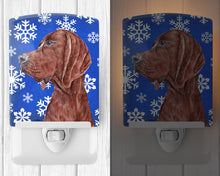 Load image into Gallery viewer, Redbone Coonhound Winter Snowflakes Ceramic Night Light SC9779CNL