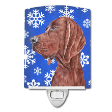 Load image into Gallery viewer, Redbone Coonhound Winter Snowflakes Ceramic Night Light SC9779CNL