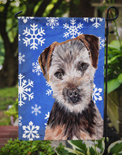 Load image into Gallery viewer, Norfolk Terrier Puppy Winter Snowflakes Garden Flag – Decorative Outdoor Yard Flag SC9783GF