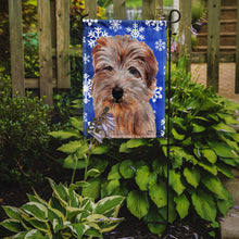 Load image into Gallery viewer, Norfolk Terrier Winter Snowflakes Garden Flag – Decorative Outdoor Yard Flag SC9784GF